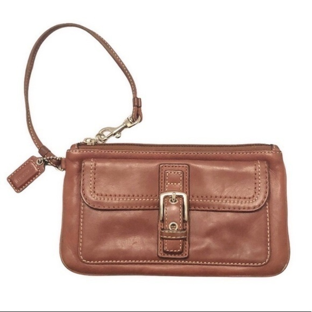 Coach brown leather soho wristlet clutch mini bag vintage y2k